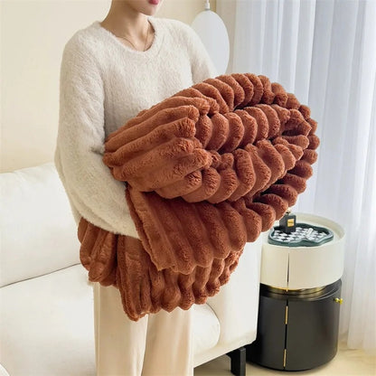 Cloud9 Plush Stripped Throw