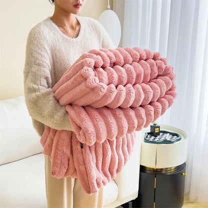 Cloud9 Plush Stripped Throw