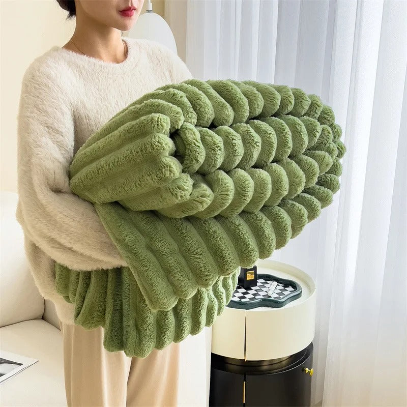 Cloud9 Plush Stripped Throw